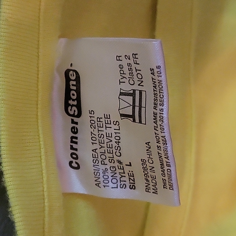 High Visibility Large Reflective Long Sleeve Tee - Picture 5 of 5